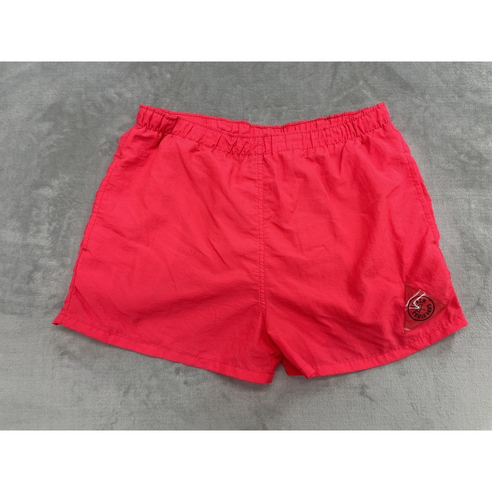 Vintage 90s Beach Boulevard Swim Shorts Mens M Pink Nylon Trunks